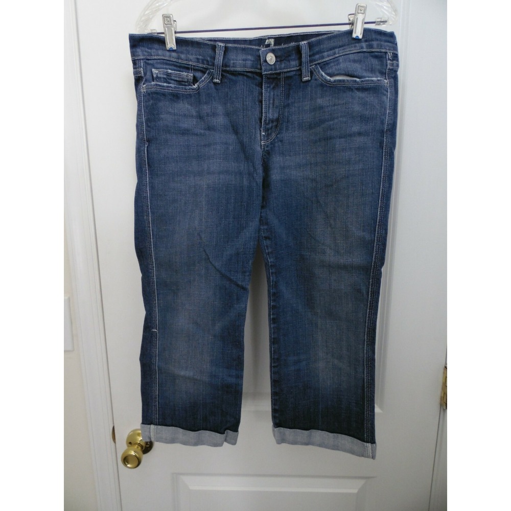 7 Seven For All Mankind Womens Blue Low Rise Colette Denim Straight Jeans Sz 31